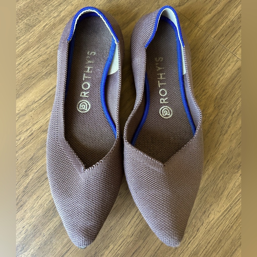Rothy’s The Point in Pebble Grey women’s size 9